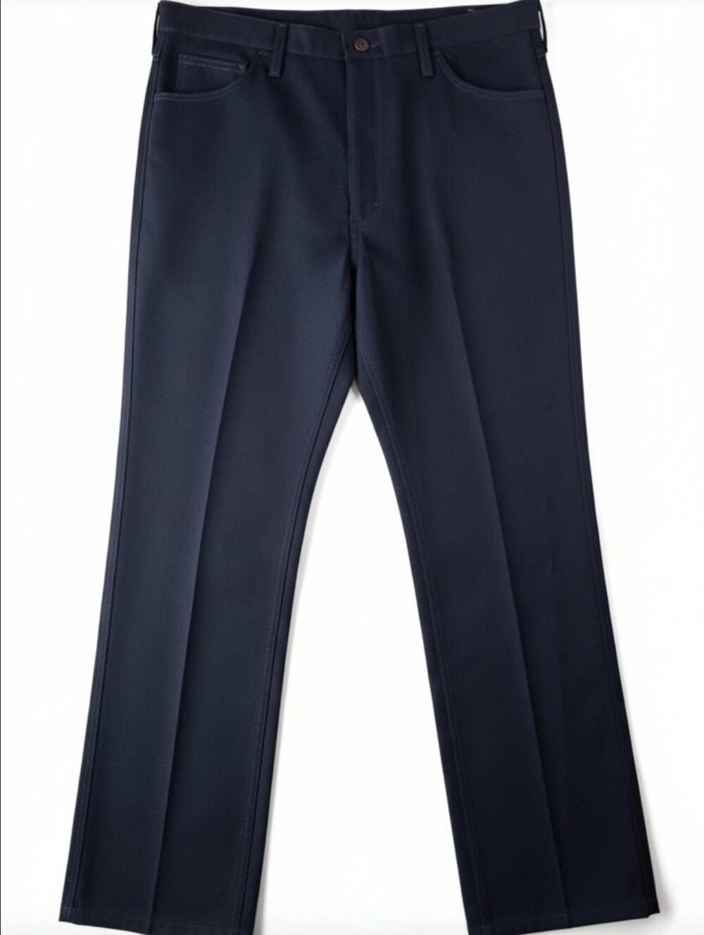 Wrangler Mens Wrancher Dark Navy Blue Bootcut Dress Jeans Pants 38x34